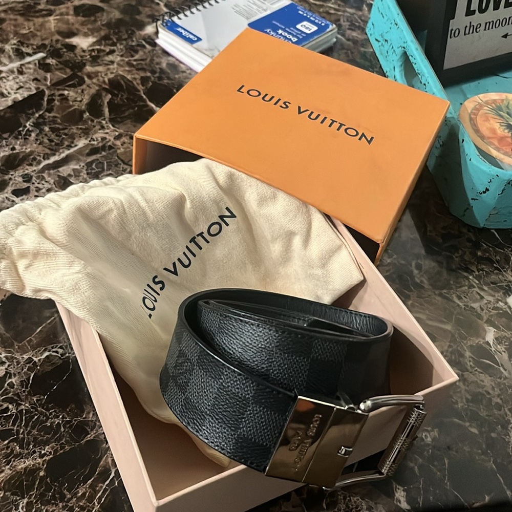 Authentic rare Louis Vuitton reversible buckle Damier Print - Picture 3 of 4